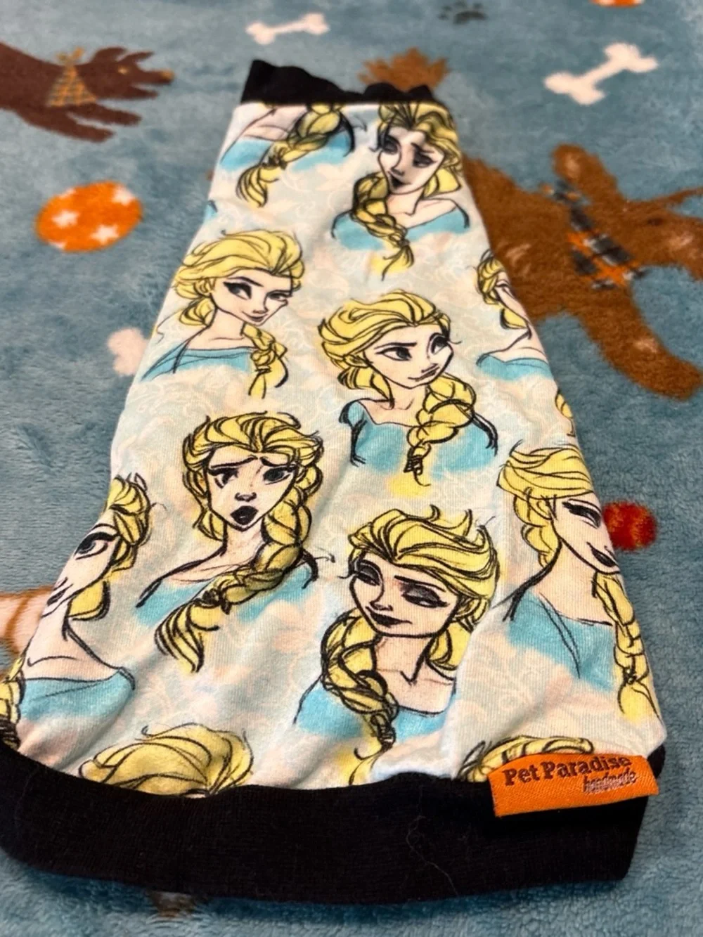 Disney Frozen Elsa Print Pet Shirt White, Yellow, Blue